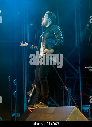 CORDOBA, Spagna 16 Maggio: Dani Martin durante il loro tour di concerti in Cordoba. Il teatro Axrquia di Cordoba, Foto Stock