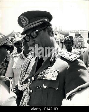 Mar 31, 2012 - Ja'AFER Mohamed Al-Nimeiry, Presidente del Sudan. Nato, Omdurman, 1930. Ex comandante, Khartoum Garrison. Led colpo di stato incruento, divenne Presidente Nazionale Consiglio Rivoluzionario, 1969. Foto Stock