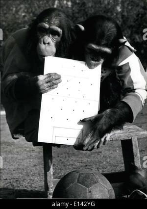 Mar 31, 2012 - strategia ad alto livello prima di colloqui il gioco.La Coppa del Mondo potrebbe essere eccessivamente, Bout non per lo scimpanzé: Monkey Business carie sul calcio, stagione o non. Questi due scimpanzé dallo zoo di Monaco in Hallabrunn, Germania, sarebbe comunque felice di essere il calcio nuovo Superstars. Ovviamente il calcio dovrebbe essere giocato con i piedi, non con le mani, ma vedremo si affacciano che perdona il scimpanzé che non sono i migliori giocatori del mondo. Ma essi rendere eccellente il portiere, con i vantaggi di usare tutti i-fours! Foto Stock