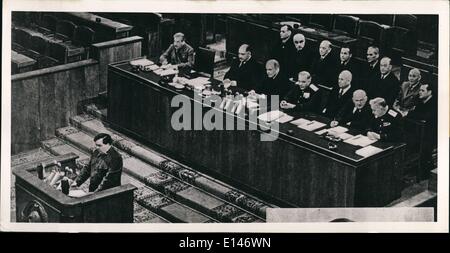 Apr. 16, 2012 - Nella foto durante una dichiarazione dei conti è il presidio della Unione Sovietica. Nella foto da sinistra a destra prima Foto Stock