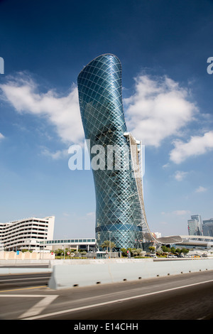 Emirati Arabi Uniti, Abu Dhabi, Hyatt capitale edificio di gate Foto Stock