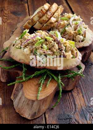 Il granchio piccante con toast Foto Stock