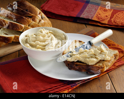 Il Brandy burro con crostini di pane passito Foto Stock