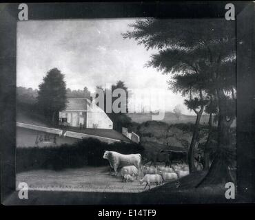 Apr. 18, 2012 - Museo di arte americana si apre a Claverton Manor.: in piedi in alto sopra il fiume Avon Valley, Calverton Manor, Near Bath, è la casa del primo Museo Americano di arte decorativa mai essere stabilito al di fuori degli Stati Uniti. Lo scopo della mostra mostra è quello di dare al pubblico britannico e altri visitatori stranieri una più chiara e più completa la misura e la qualità dell'arte americana attraverso la sua storia Foto Stock