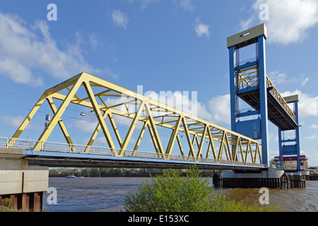 Aprire Kattwyk Bridge, Amburgo, Germania Foto Stock