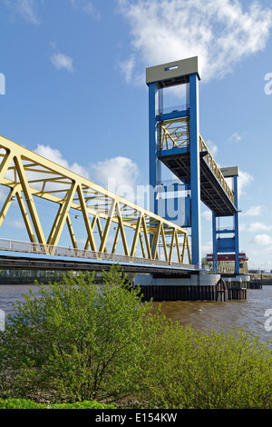 Aprire Kattwyk Bridge, Amburgo, Germania Foto Stock