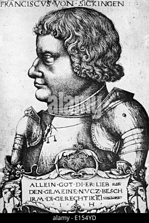 FRANZ von SICKINGEN (1481-1523) soldato tedesco Foto Stock