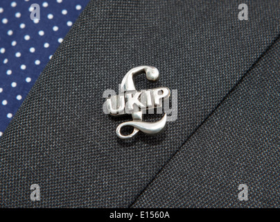 Il UKIP UK Independence Party pin badge elezioni locali 2014 Foto Stock