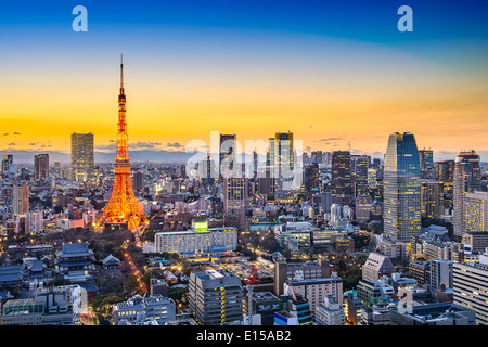 Tokyo, Giappone skyline della città Foto Stock