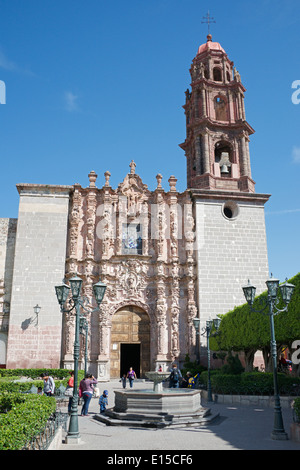 Facciata neoclassica del Templo de San Francisco San Miguel De Allende Messico Foto Stock