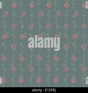 Seamless motivo floreale con abstract rose fiori. Eps vettoriali10 illustrazione dello sfondo Foto Stock