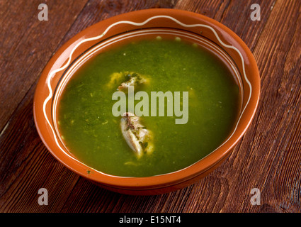 Mulukhiyah un vegetale in Medio Oriente e Nord Africa.Cucina usato nella cucina egiziana Foto Stock