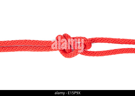Nodo di Scotta isolati su sfondo bianco Foto Stock