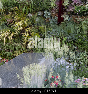 Giardino verticale parete vivente il giardino dell'occhio della mente per il RNIB - Istituto Nazionale reale per i ciechi - Regno Unito Foto Stock