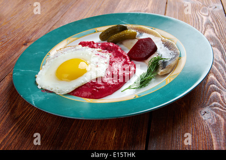 Labskaus - specialità culinaria dal nord della Germania e in particolare dalla città di Brema, Lubecca e Amburgo. Foto Stock