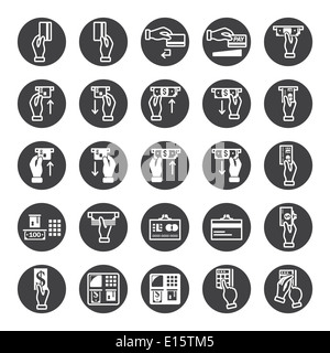 Banking set di icone Foto Stock