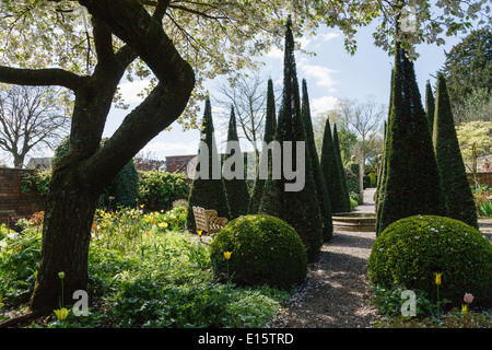 Wollerton Old Hall giardino, Shropshire Foto Stock