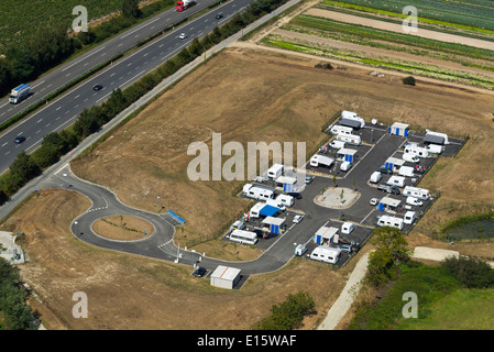 Zingaro permanente / sito dei viaggiatori Foto Stock