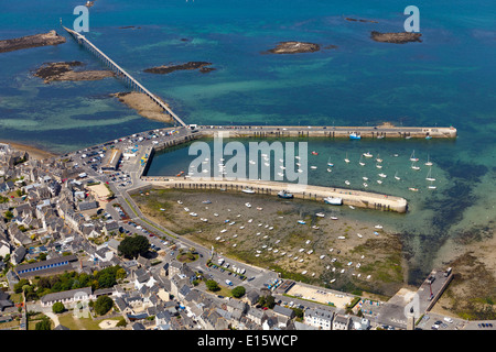 Roscoff (dipartimento di Finistère) vista aerea Foto Stock