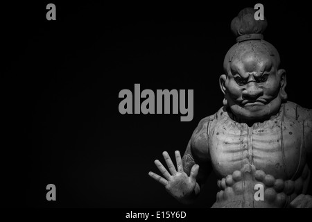 Giappone, woodmade Kongorikishi statua, muscolare, custodi del Buddha, 13 secolo Foto Stock