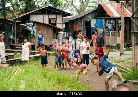 Villaggio in Barangay Bading, Butuan, Filippine Foto Stock