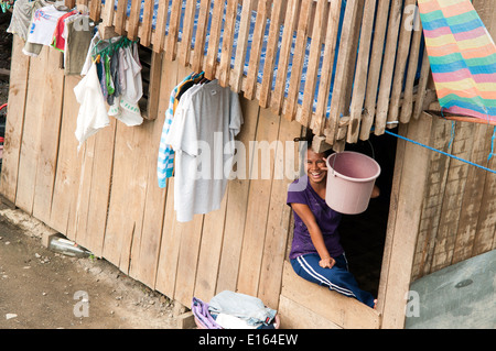 Alloggiamento del villaggio, Butuan, Filippine Foto Stock