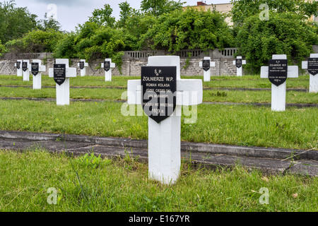 Cimitero di 4000 soldati polacchi uccisi in WW2 Battaglia di Bzura aka Battaglia di Kutno nel settembre 1939, Sochaczew, Mazovia, Polonia Foto Stock