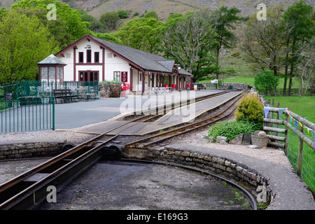 Dalegarth per Boot stazione ferroviaria,parte dell'Ravenglass e Eskdale Railway, Eskdale, Lake District, Cumbria, England, Regno Unito Foto Stock