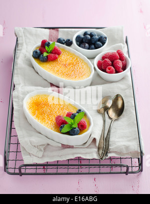 Creme brulee Foto Stock