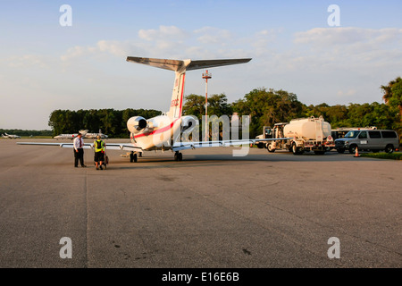 Lusso privato di velivoli a getto a Hilton Head Airport SC Foto Stock