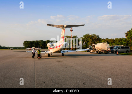 Lusso privato di velivoli a getto a Hilton Head Airport SC Foto Stock