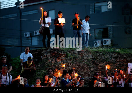 Chiang Mai, Thailandia. Xxiv Maggio, 2014. Un rally contro il colpo di stato militare che ha avuto luogo il 22 maggio 2014 in Chiang Mai Thailandia Credito: Rohan Radheya/ZUMAPRESS.com/Alamy Live News Foto Stock