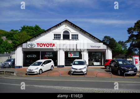 Vantage Toyota concessionaria & Showroom, Grange Over Sands, Cumbria, England, Regno Unito Foto Stock