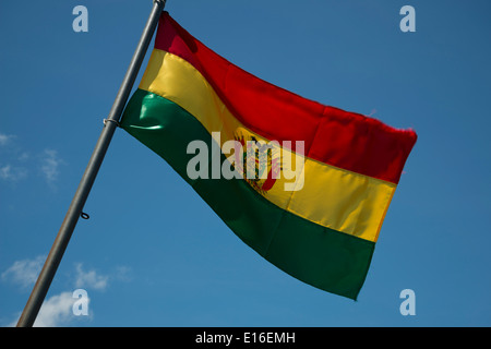 Bandiera boliviana Foto Stock