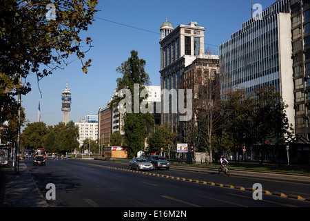 Avenida Libertador General bernado O'Higgins downtown Santiago del Cile Foto Stock