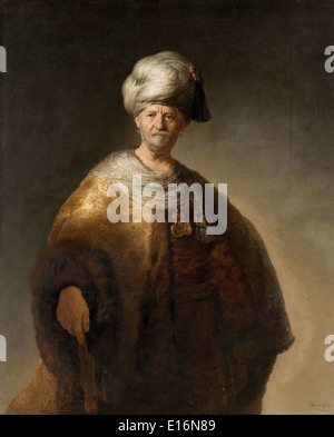 Uomo in costume orientale da Rembrandt van Rijn, 1632 Foto Stock