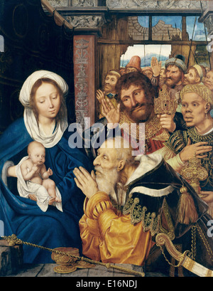 L' Adorazione dei Magi di Quentin Metsys, 1526 Foto Stock