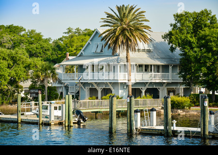 Situato in riva al mare per il Cumberland Island National Seashore Building, St. Mary's, GA, USA Foto Stock