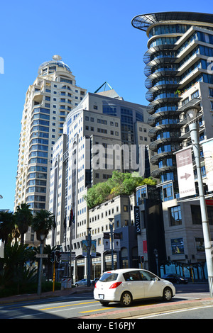 Quartiere degli affari, Maude Street, CBD, Sandton Johannesburg, provincia di Gauteng, Repubblica del Sud Africa Foto Stock