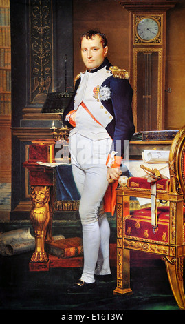 L'imperatore Napoleone nel suo studio alle Tuileries da Jacques-Louis David, 1812 Foto Stock