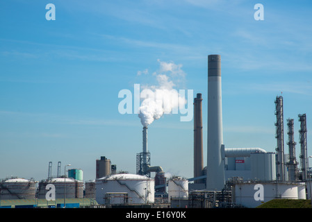 Olio e gas di raffineria di Porto di Rotterdam, europoort Foto Stock