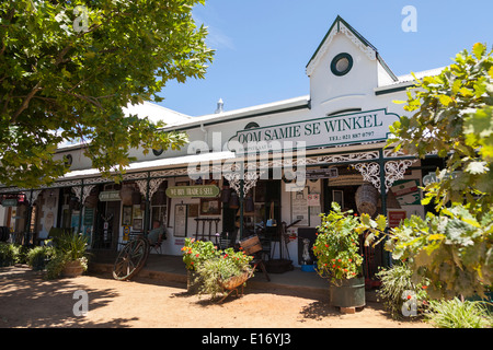 L'Oom Samie se Winkel trading store, un ben noto attrazione turistica in Stellenbosch, Sud Africa Foto Stock