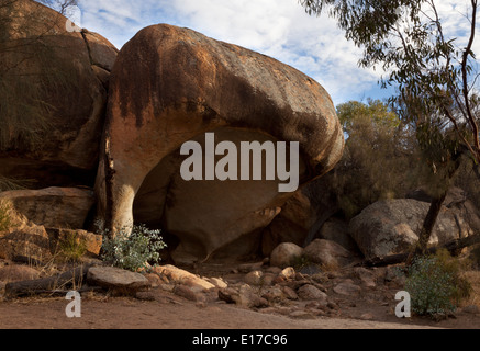 Hippo's Yawn Rock vicino Hyden in Australia Occidentale Foto Stock