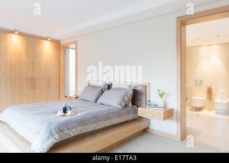 Camera da letto lussuosa e bagno privato Foto Stock