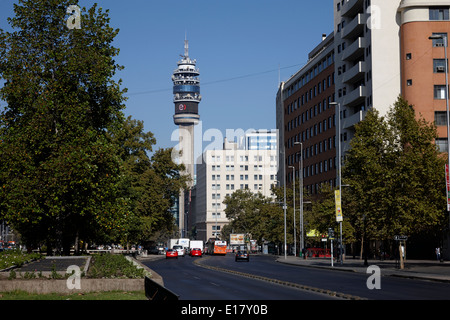 Avenida Libertador General bernado O'Higgins downtown Santiago del Cile Foto Stock