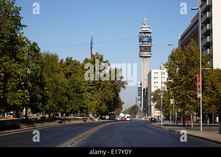 Avenida Libertador General bernado O'Higgins downtown Santiago del Cile Foto Stock