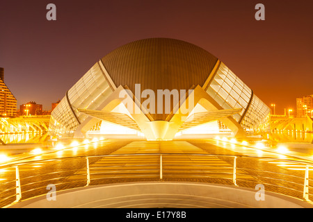 Il Hemsiferic Città delle Arti e delle Scienze di Valencia, Spagna. Foto Stock