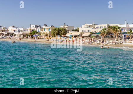 Agia Anna beach, Isola di Naxos, Cicladi Grecia Foto Stock