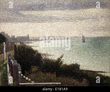 Port-en-Bessin di Georges-Pierre Seurat (1859-1891) pittore e disegnatore post-impressionista francese. Foto Stock
