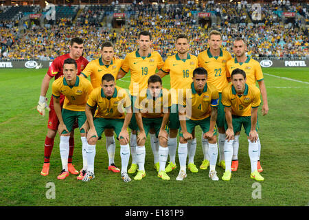 Sydney, Australia. 26 Maggio, 2014. La maglia della nazionale australiana per partite prima del pre Coppa del Mondo amichevole tra Australia e Sud Africa da ANZ Stadium di Sydney. La partita si è conclusa con un pareggio. Credito: Azione Sport Plus/Alamy Live News Foto Stock